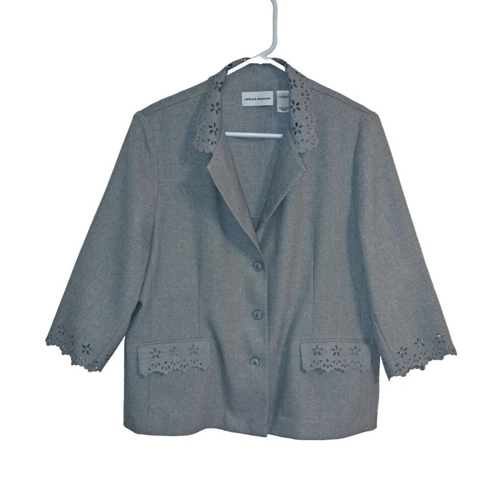 Alfred Dunner Women’s Gray Size 14 Suit Jacket  Blazer